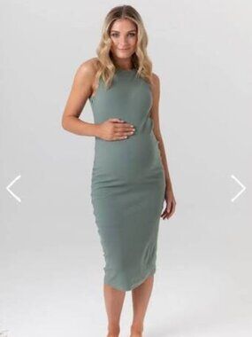 Legoe Heritage Portugal Dress in Dark Olive XS NWOT